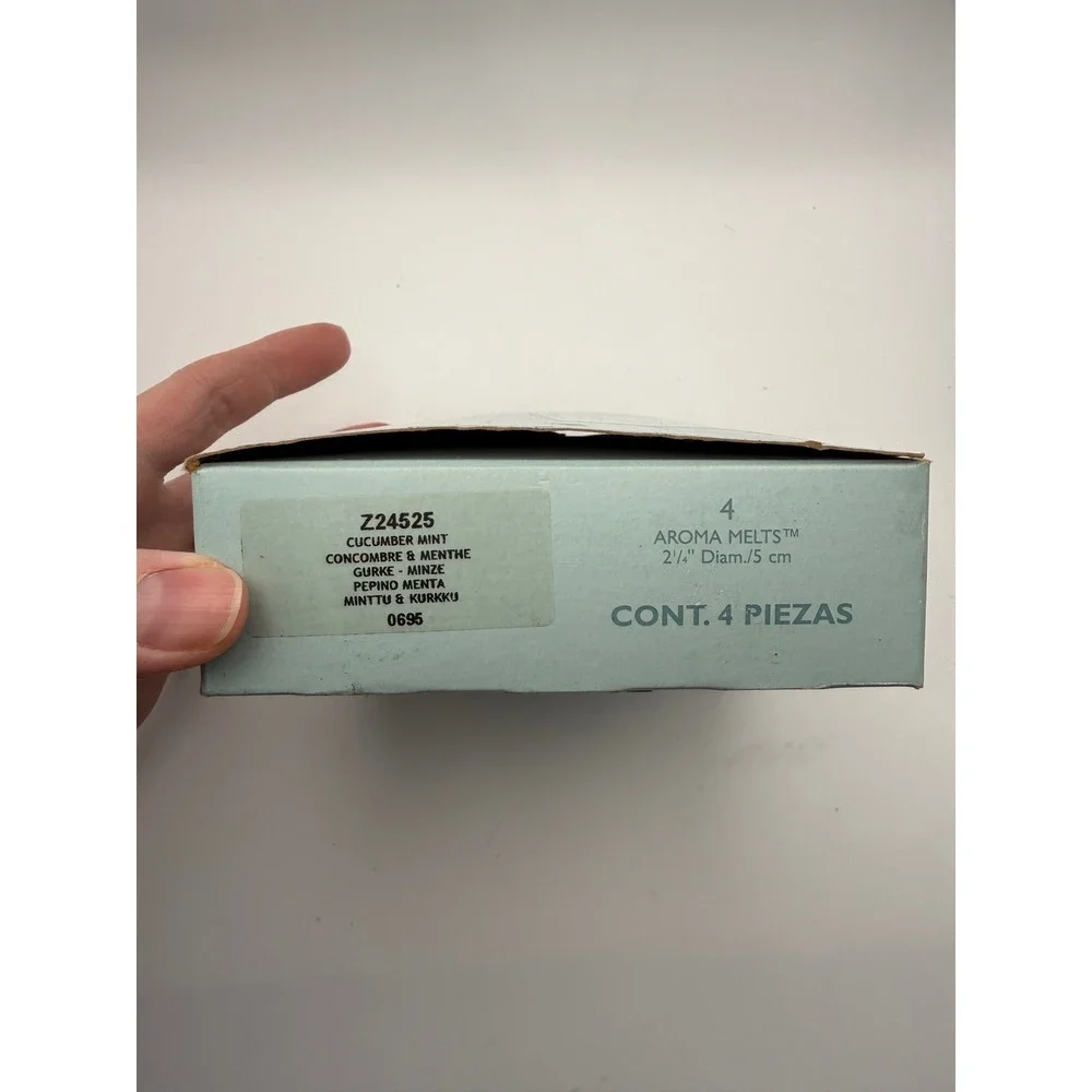 PartyLite Cucumber Mint Aroma Melts Z24525 4pc Green Box Wax Tarts - Picture 2 of 4